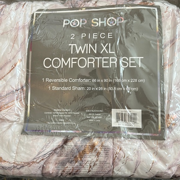 Pop Shop-Rose Gold Marble Twin XL Comforter - Picture 4 of 4